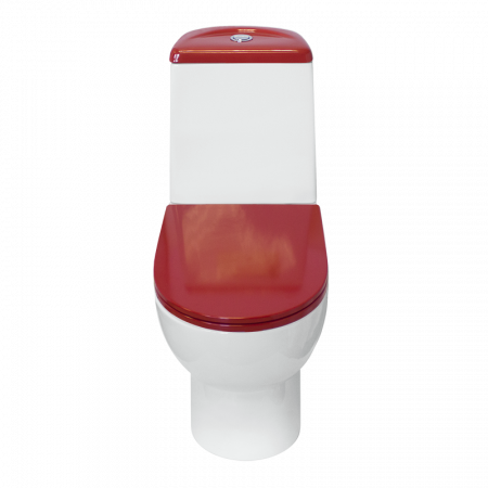 Унитаз Sanita Luxe Best Luxe SL DM Red BSTSLCC07110522 Белый/ с бачком и красным сиденьем Микролифт